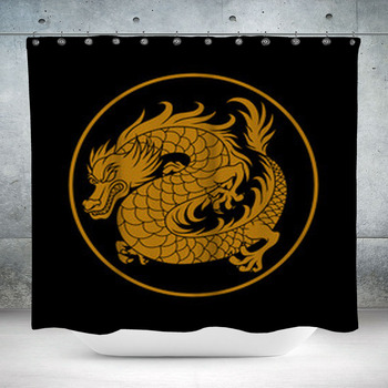 Dragon Ornament Logo Custom Size Shower Curtain