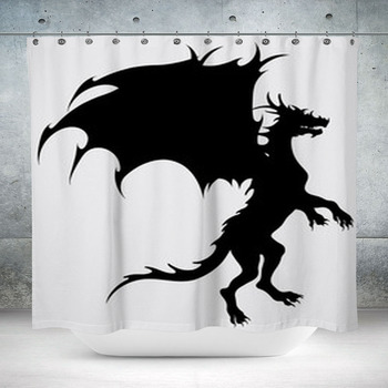 Dragon Preparing For Takeoff Custom Size Shower Curtain