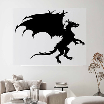Dragon Tapestry, Art Wall Hanging, Gamer Home Decor – dnds
