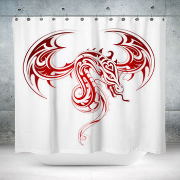 Dragon Tattoo Custom Size Shower Curtain