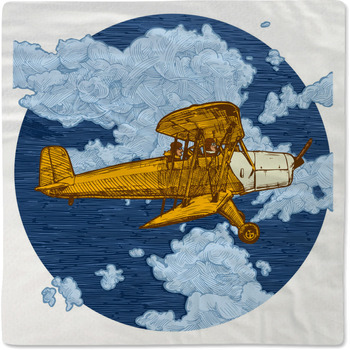 Drawing Of Airplane Stylized As Engraving Baby Blanket