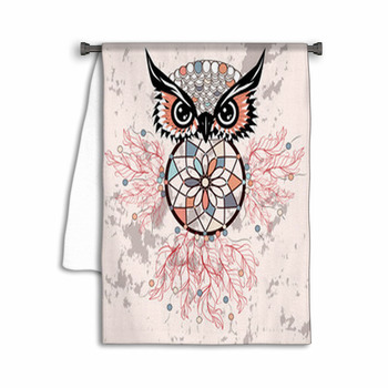 Dream Catcher With Owl Boho Style Totem Animal Towel
