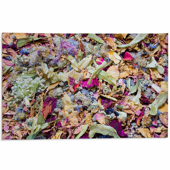 Dried Flowers And Leaf Background. Area Rug