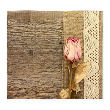 Dry Rose  On The Wooden Background Custom Size Floor Mat