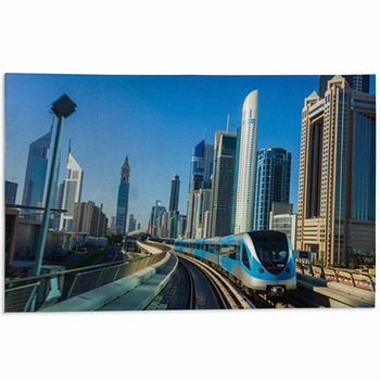 Dubai Metro. A View Of The City From The Subway  Area Rug