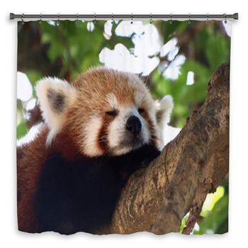 During straddles nap trees Custom Size Shower Curtain