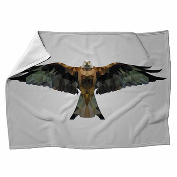 Eagle Bird Flying Free With Wide Open Fleece Blanket