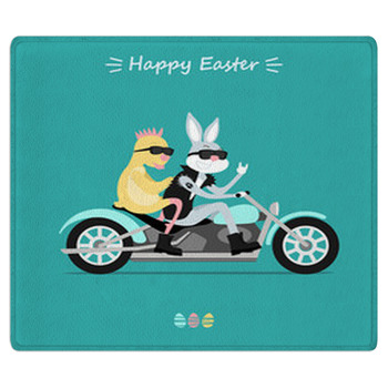 Easter Bunny Hipster And Easter Chick Rocker Area Rug