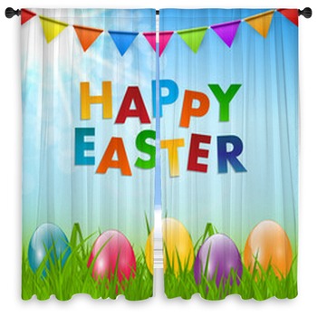 Easter Window Curtains