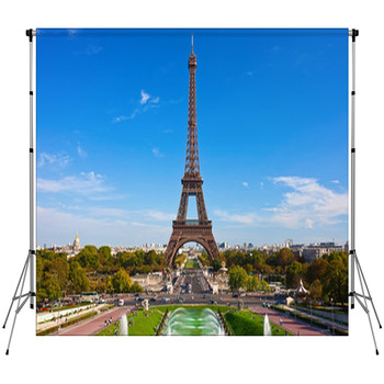 Eiffel Tower In Paris Fleece Backdrop