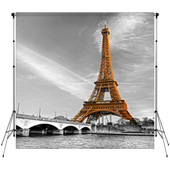 Eiffel Tower, Paris. Custom Size Backdrop