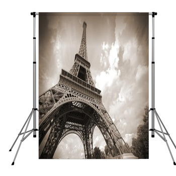 Eiffel Tower Pole Pocket Backdrop