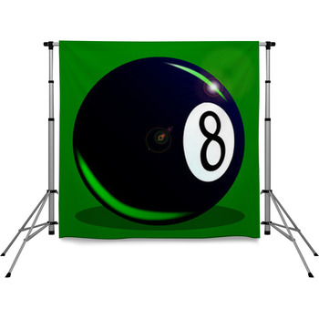 Eight Ball Pole Pocket Backdrop