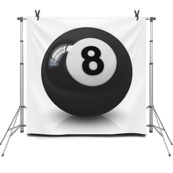 Eight Billiard Ball Fleece Backdrop