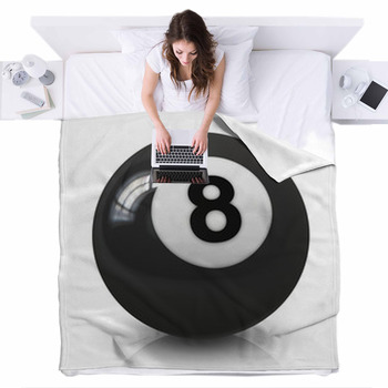 Eight Billiard Ball Fleece Bed Blanket