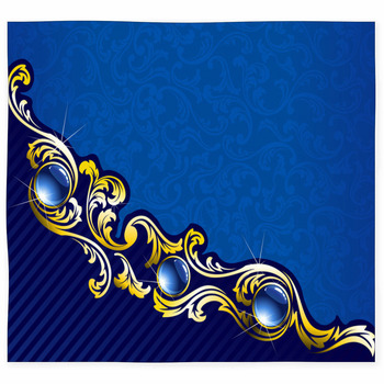 Blue and gold Area Rugs & Floor Mats