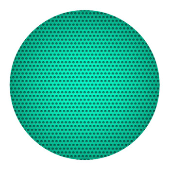 Emerald Background With Circle Perforated Round Rug