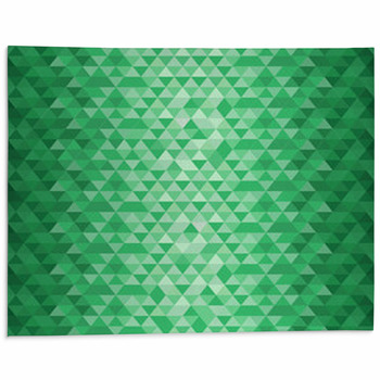 Emerald Geometrical Pattern Area Rug