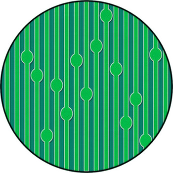 Emerald Green Background Round Rug