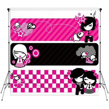 Emo Banners Fleece Backdrop
