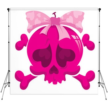 Emo Girl Skull Vector Custom Size Backdrop