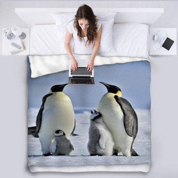 Emperor Penguin Fleece Blanket