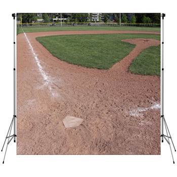 Empty Baseball Field Custom Size Backdrop