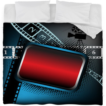 Empty Frame For Movies Fleece Bed Blanket