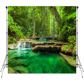 Erawan Waterfall. Custom Size Backdrop