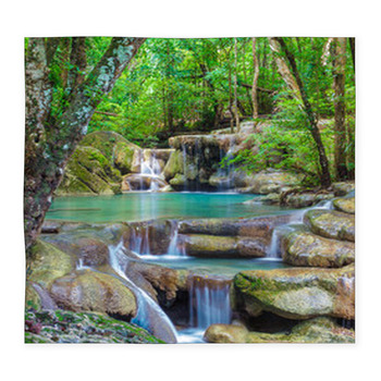 Erawan Waterfall Custom Size Floor Mat