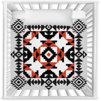 Ethnic Tribal Ornament Baby Crib Comforter