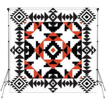 Ethnic Tribal Ornament Custom Size Backdrop