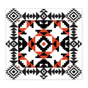 Ethnic Tribal Ornament Custom Size Floor Mat