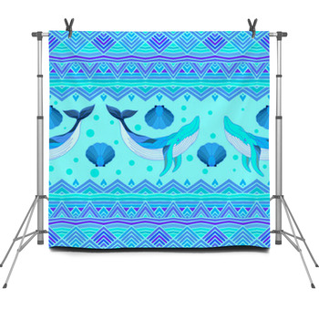 Ethnic Vector Seamless Pattern With Fleece Backdrop