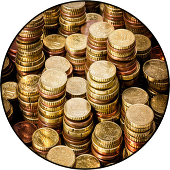 Euro Money Round Rug