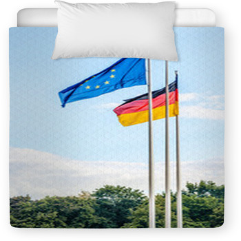 European Union Flag With German Flag Toddler Comforter