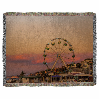 Evening Ferris Wheel Of Lacco Ameno Woven Throw Blanket