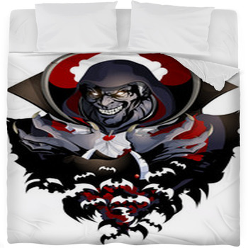 Evil Vampire Picture Fleece Bed Blanket