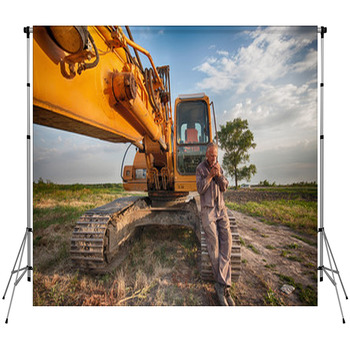 Excavator Custom Size Backdrop