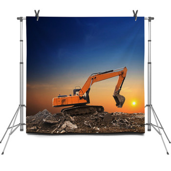 Excavator Fleece Backdrop