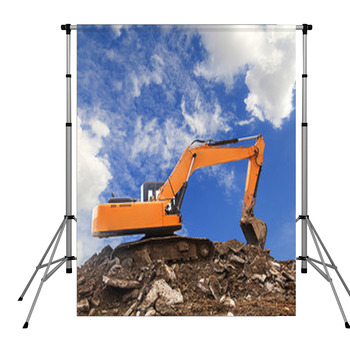 Excavator Pole Pocket Backdrop