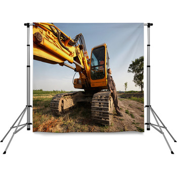 Excavator Pole Pocket Backdrop