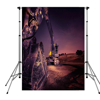 Excavator Pole Pocket Backdrop