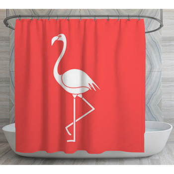Exotic Tropical Bird Flamingo Shower Curtain