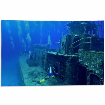 Exploring A Shipwreck Area Rug