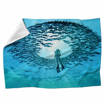Eye Of The Ocean Fleece Blanket