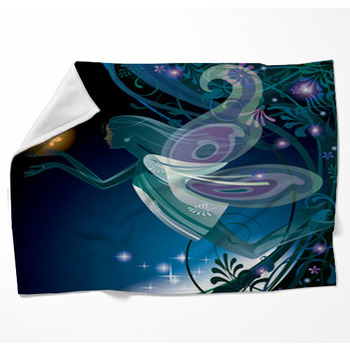 Fairy Girl Woven Throw Blanket