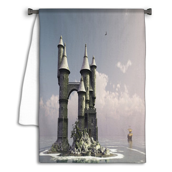 Fairytale Island Castle Towel