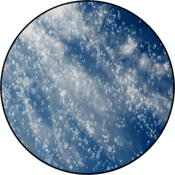 Falling Snowflakes On  Blue Background Round Rug