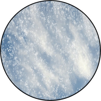 Falling Snowflakes On  Blue Background Round Rug